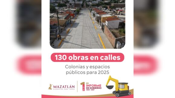 Gobierno de Mazatlán, Sinaloa busca llegar a las 137 obras públicas en 2025 con 336 mdp aplicados