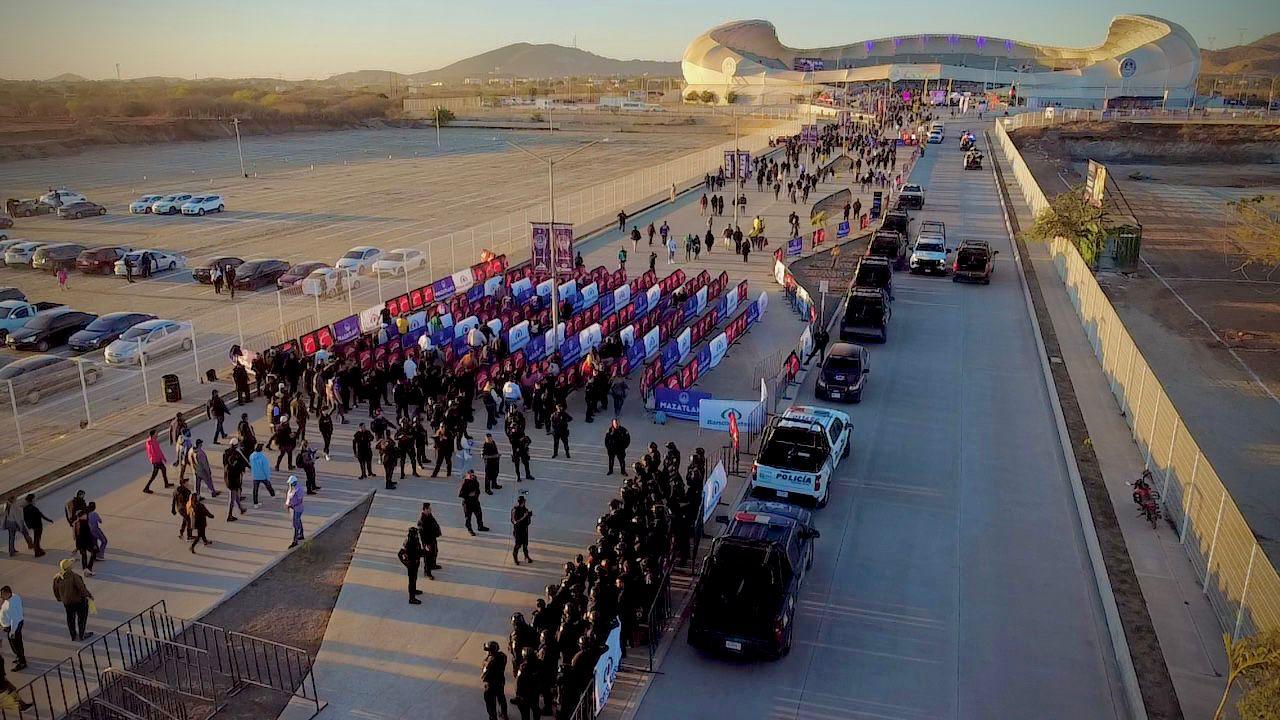 Operativo de seguridad en El Encanto por partido entre el Mazatlán FC y el América