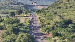 Operativo por tierra y aire en Jesús María, Culiacán, Sin.