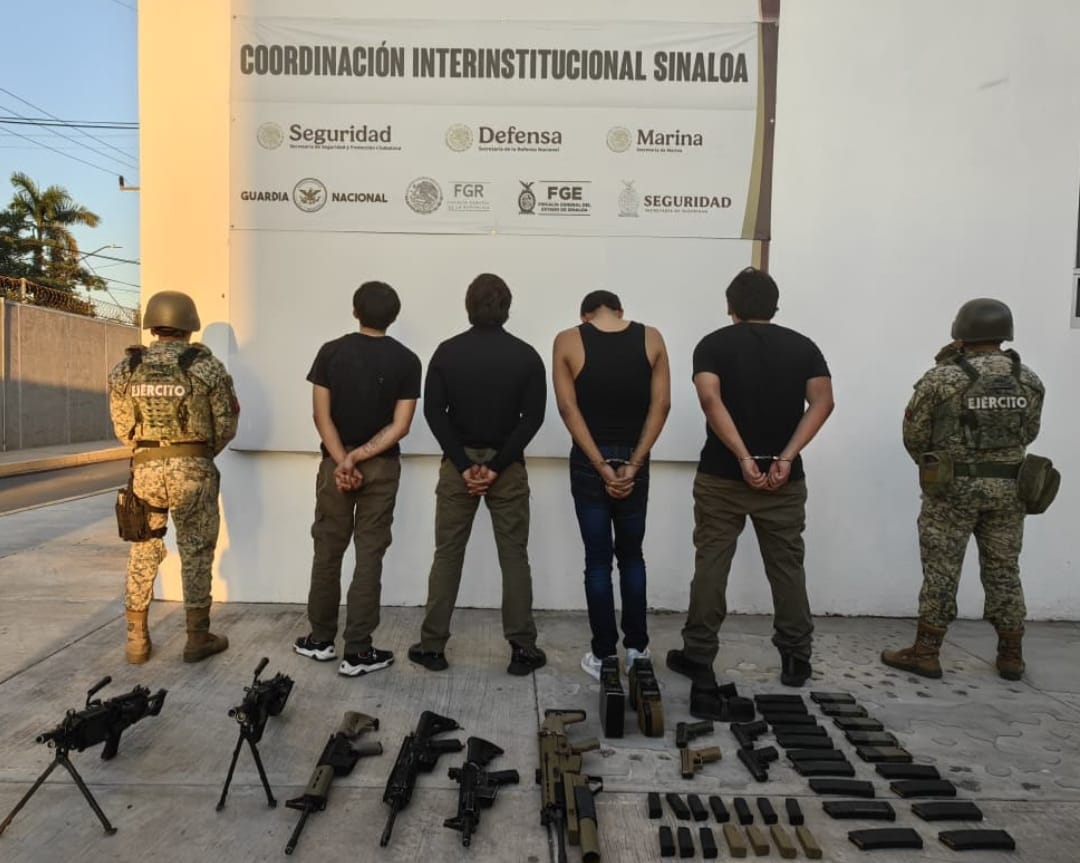 Presuntos responsables del asesinato de dos tránsitos en Culiacán, Sin.