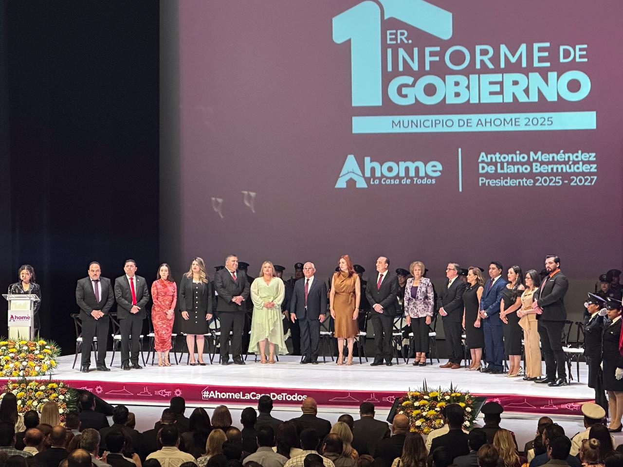 Primer informe de gobierno de Antonio Menéndez en Ahome