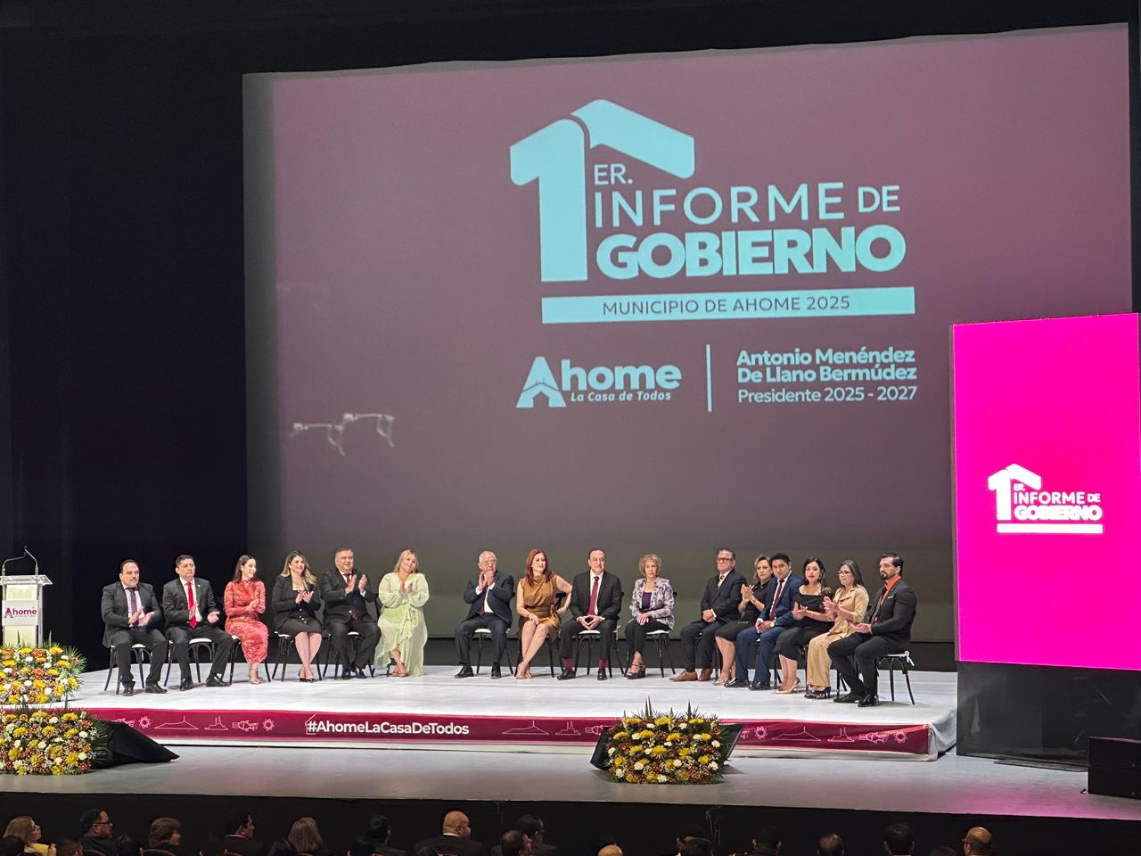 Primer informe de gobierno de Antonio Menéndez en Ahome