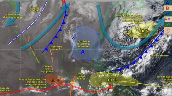 ¡’Sonia’ pierde impulso! Las probabilidades de formación de la nueva tormenta tropical caen a un 40%