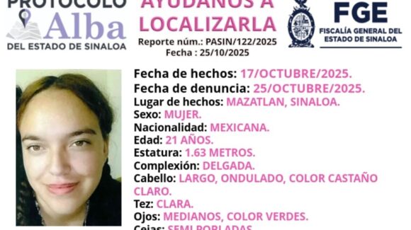 Buscan a Liliana Stephanie, joven desaparecida en Villa de las Flores en Mazatlán, Sinaloa