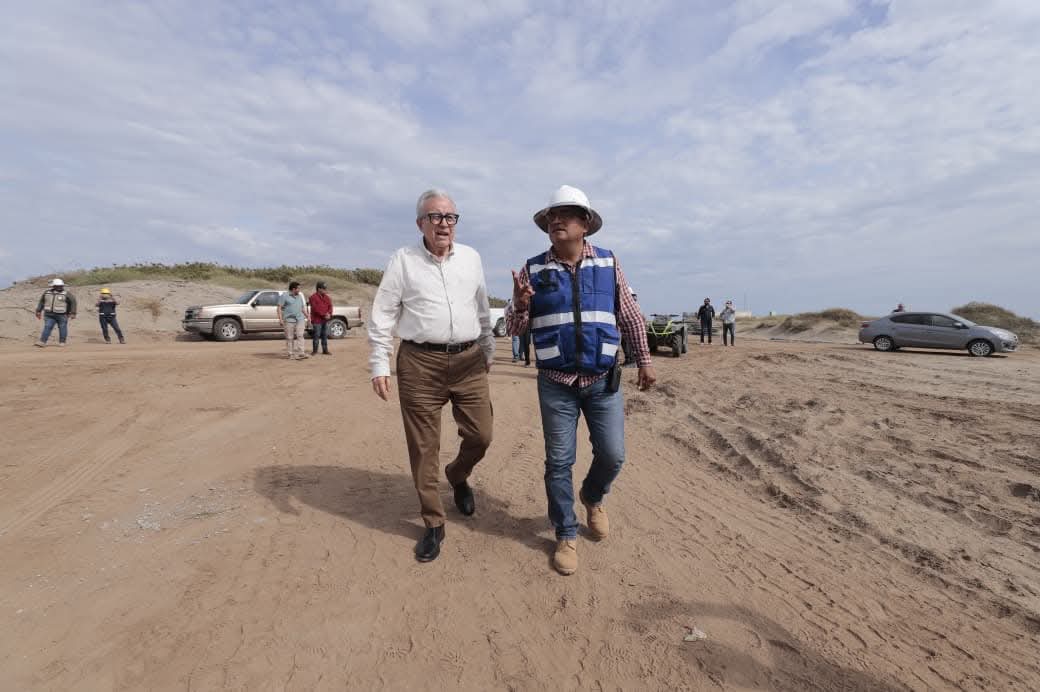 Rubén Rocha Moya supervisa avance en el puente Bellavista-Las Glorias