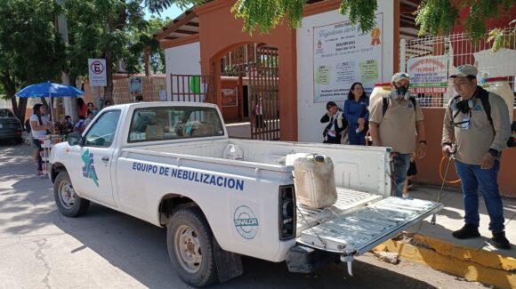 Sanitizan escuelas e instalan filtros en primarias y jardines de niños de Salvador Alvarado, Sinaloa, tras reciente brote de Coxsackie