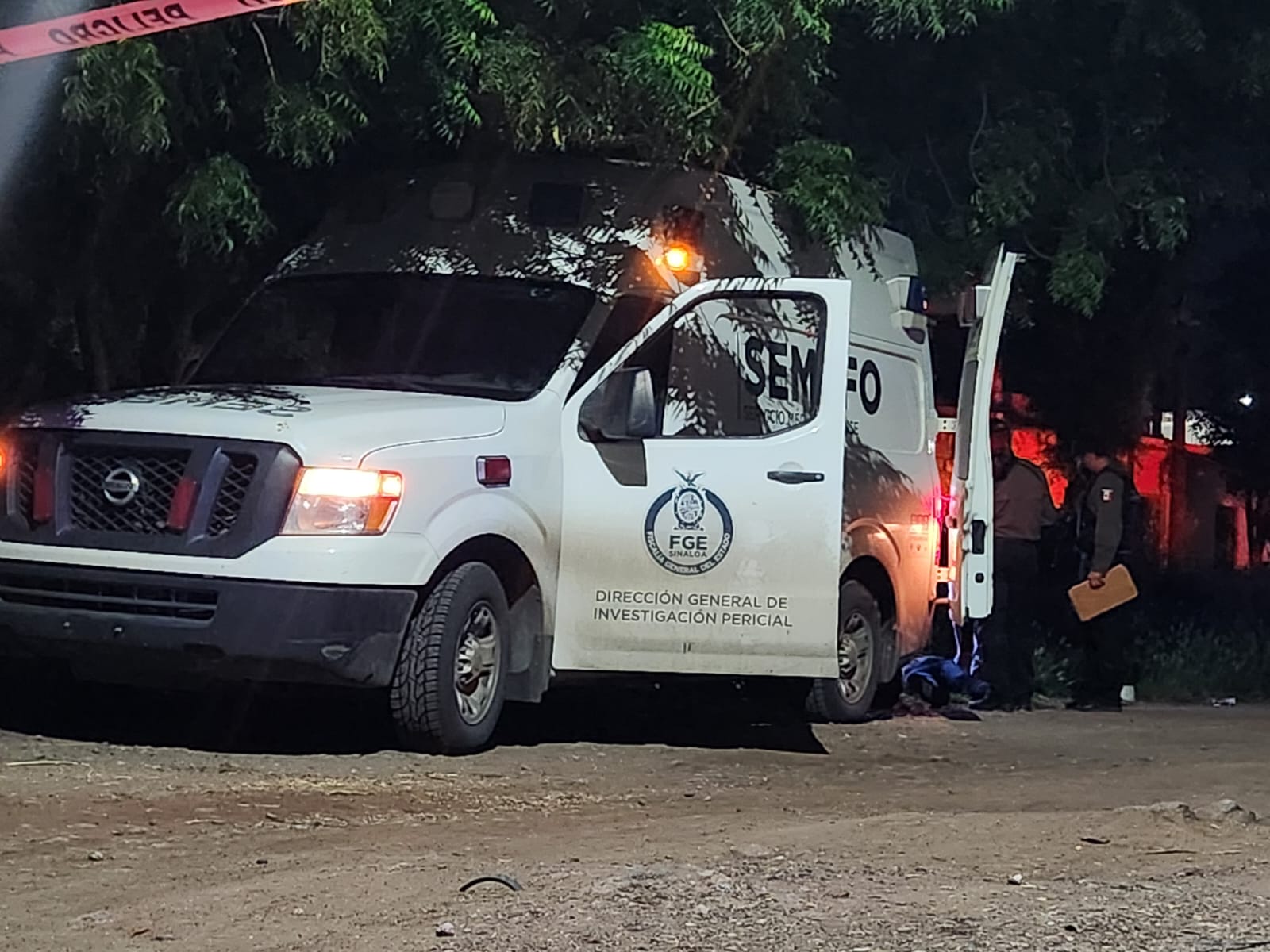 El cuerpo fue trasladado por una unidad de Semefo en Culiacán