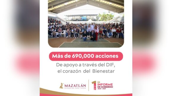 DIF Mazatlán, Sinaloa, suma más de 690 mil acciones a favor de las familias en el primer año de gobierno