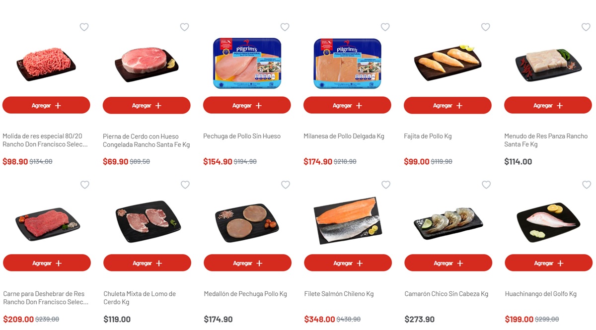 Ofertas en carnes y mariscos en Soriana