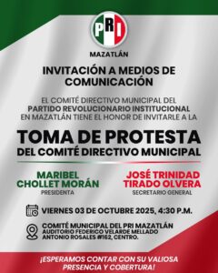 Toma de protesta de Maribel Chollet en el PRI Mazatlán