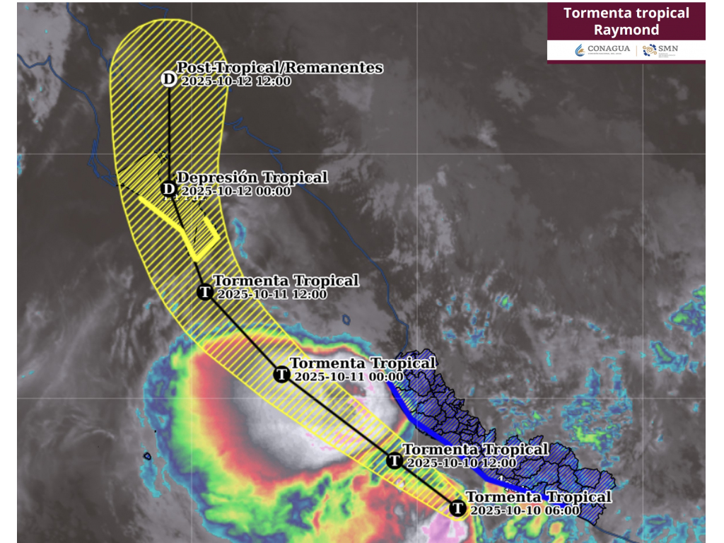 tormenta tropical raymond