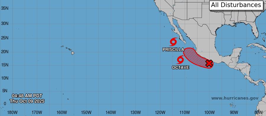 tormentas en el Pacifico