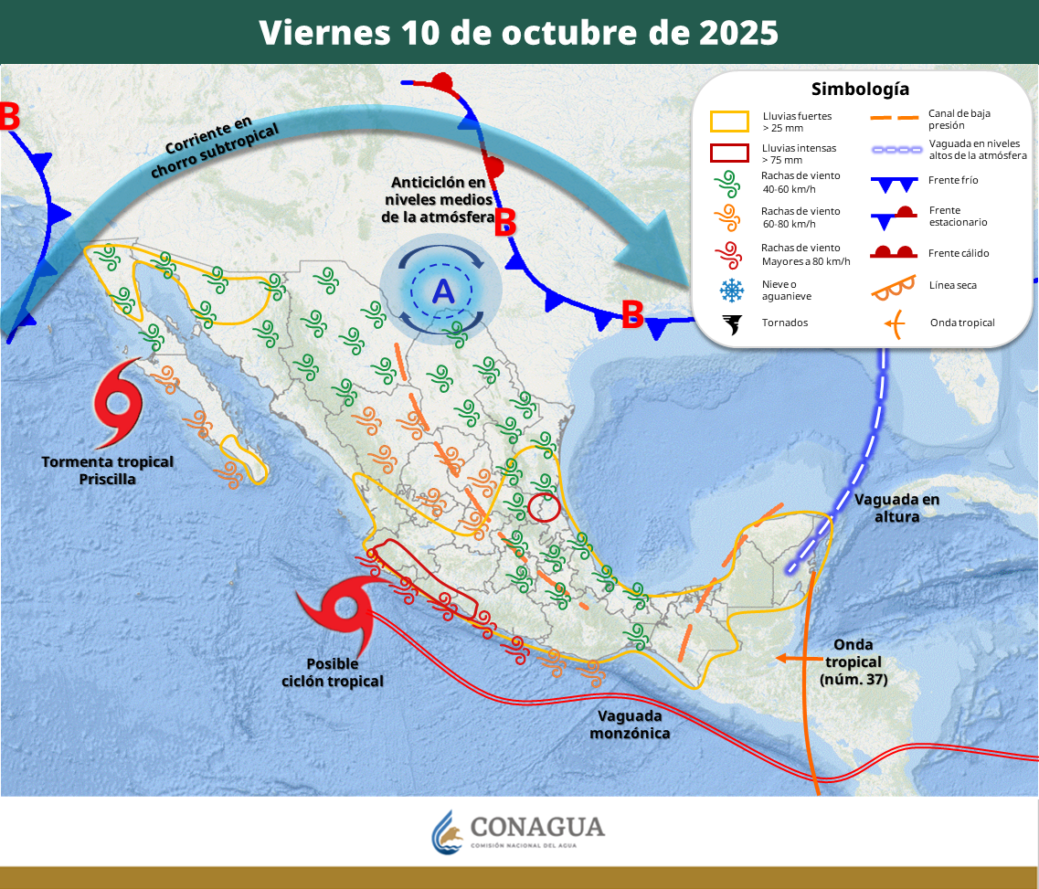 tormentas en el pacifico mexicano