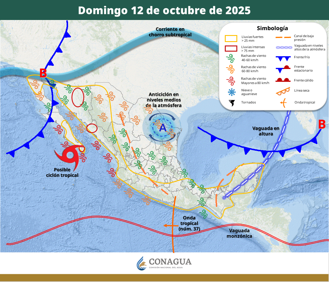tormentas en el pacifico mexicano