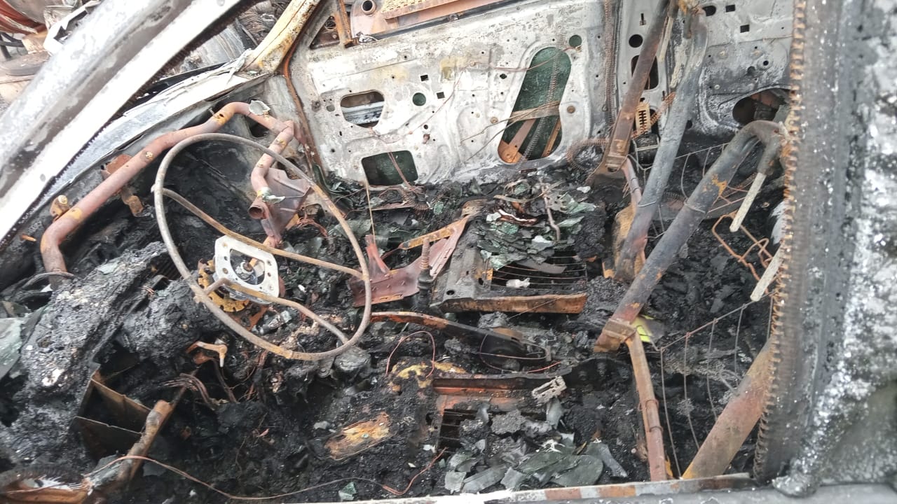 Vactor incendiado