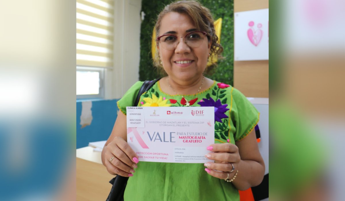 Vales para mastografías y ultrasonidos otorgados por DIF Mazatlán