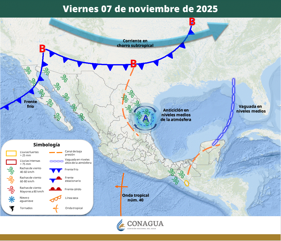 frente frio No 13 llega al noroeste del pais