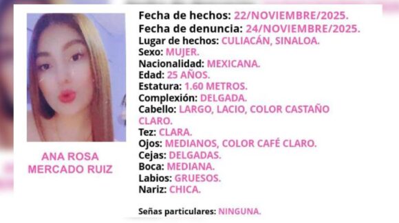 La vieron por última vez en Alturas del Sur: Buscan a Ana Rosa, joven desaparecida en Culiacán, Sinaloa