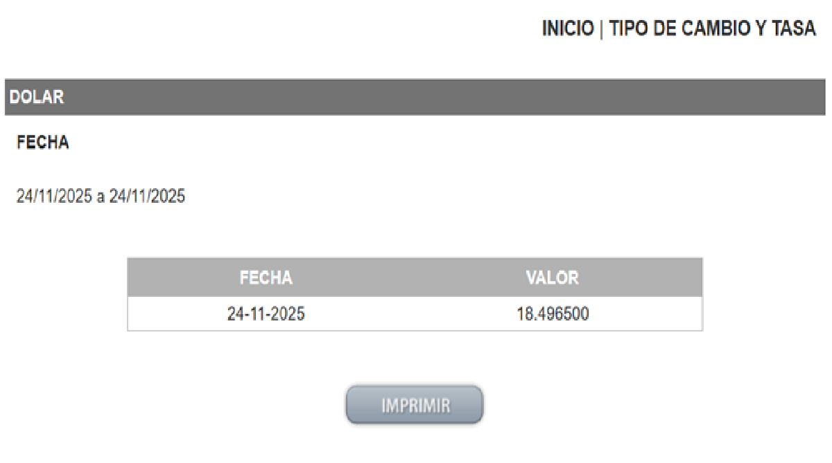 Dolar DOF 24 de noviembre
