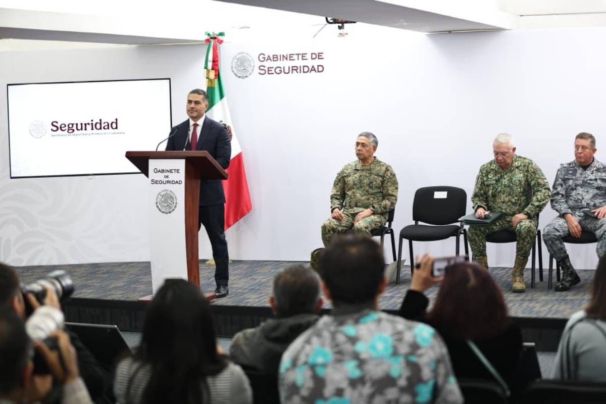 García Harfuch presenta avances del Plan Michoacán más de 900 detenidos y decomisos históricos