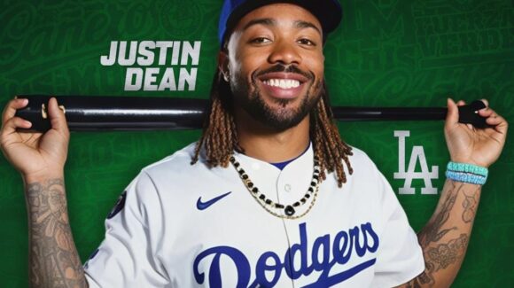 Los Cañeros de Los Mochis felicitan a Justin Dean por campeonato con los Dodgers de Los Ángeles
