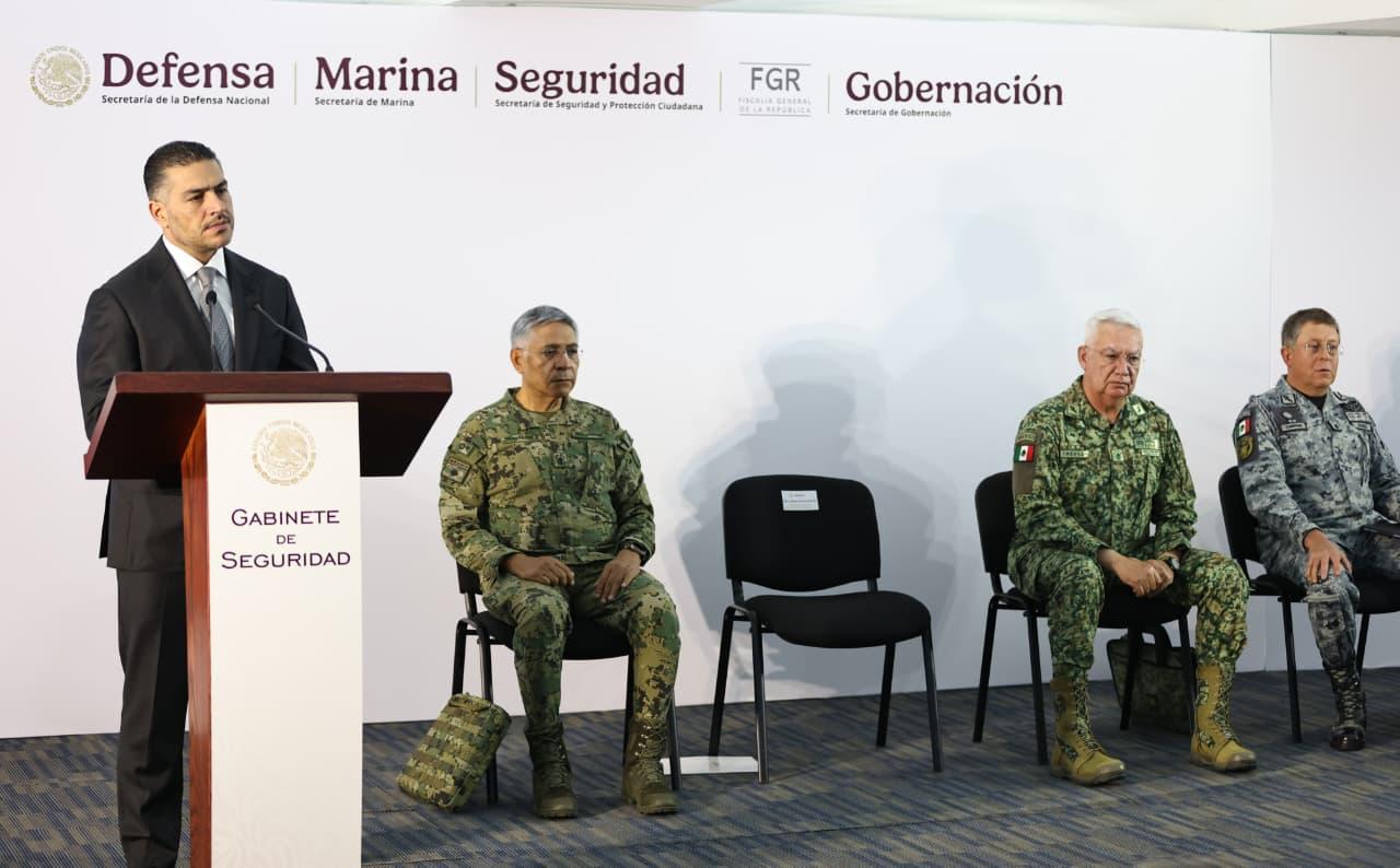 Omar García Harfuch en conferencia de prensa