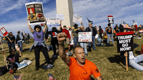 Se arman protestas contra Trump en Washington tras serie de victorias demócratas