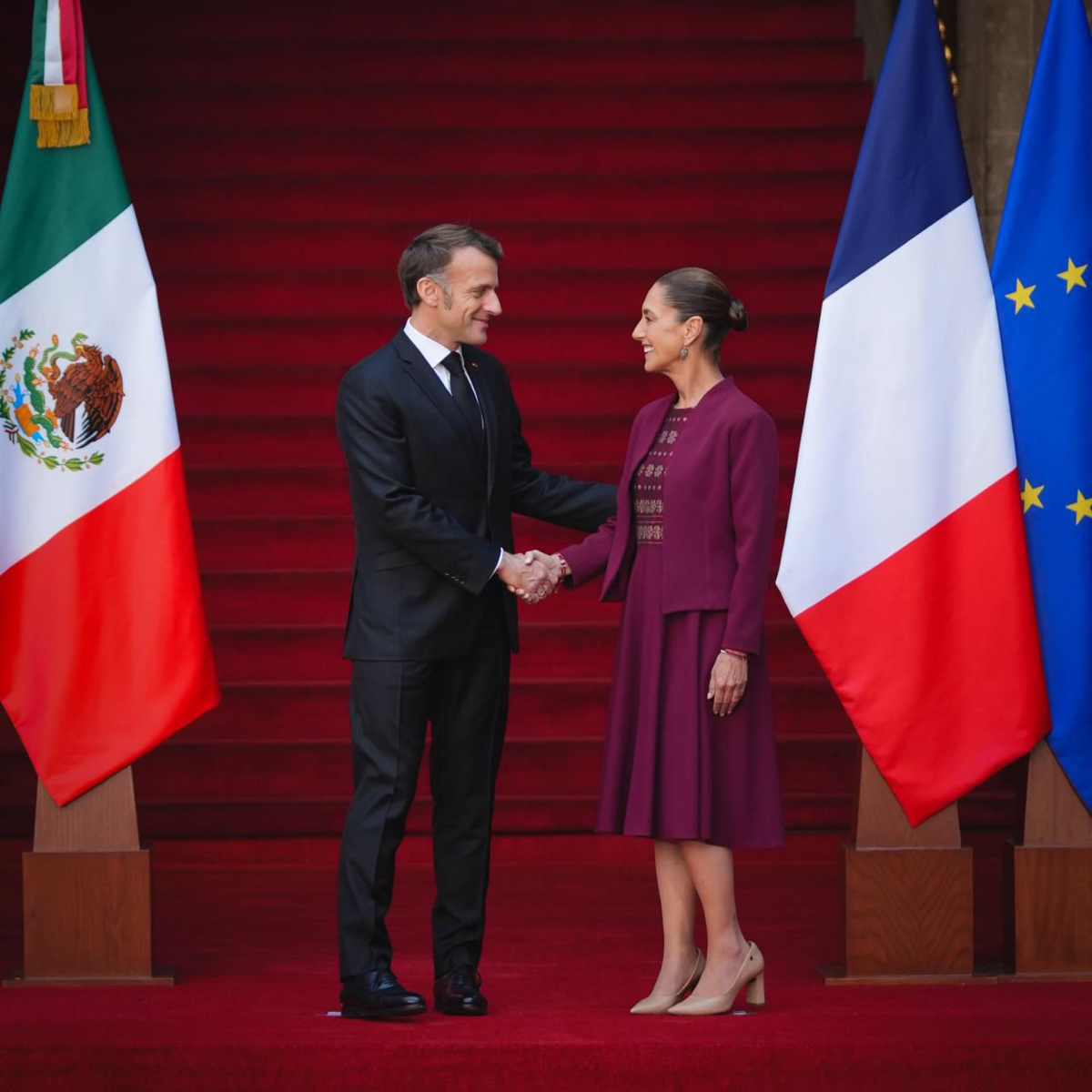 Reunión entre Claudia Sheinbaum y Macron