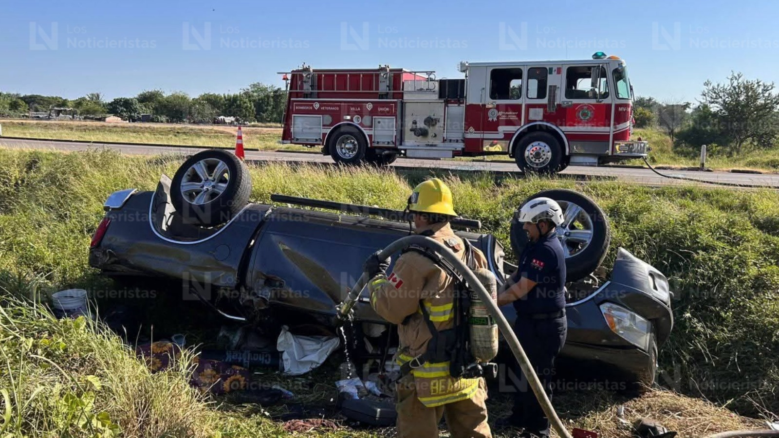 Accidente sobre la carretera Villa Unión-Concordia