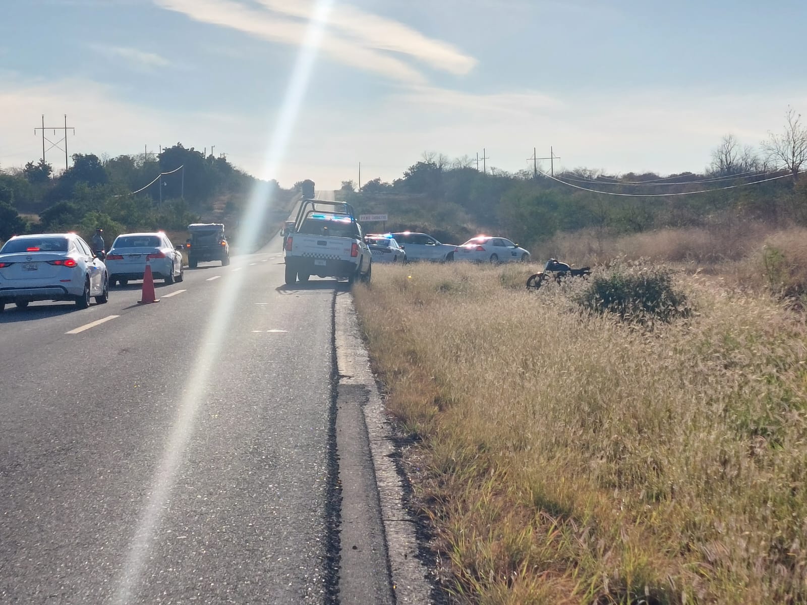 choque entre motocicletas en la México 15, en Salvador Alvarado, Sinaloa