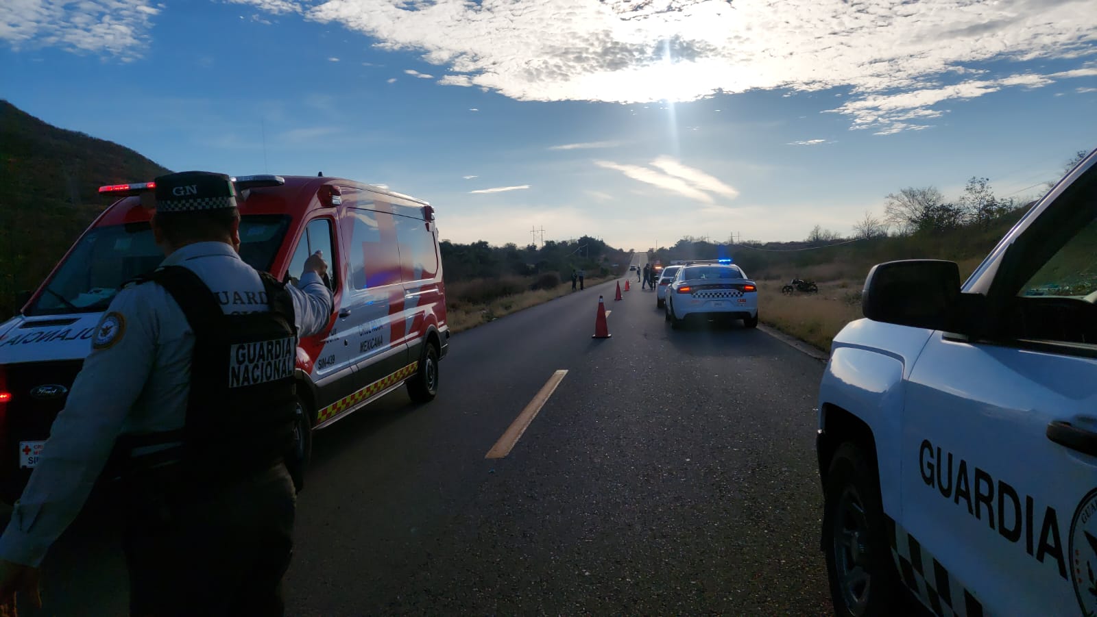 choque entre motocicletas en la México 15, en Salvador Alvarado, Sinaloa