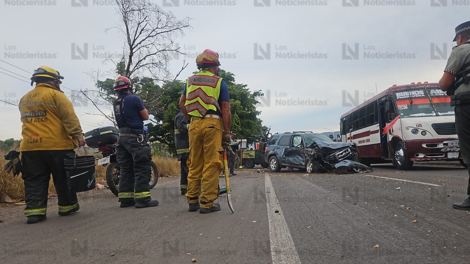 Choque sobre La Costerita de Culiacán, Sinaloa