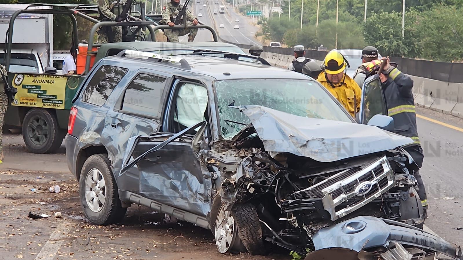 Choque sobre La Costerita de Culiacán, Sinaloa