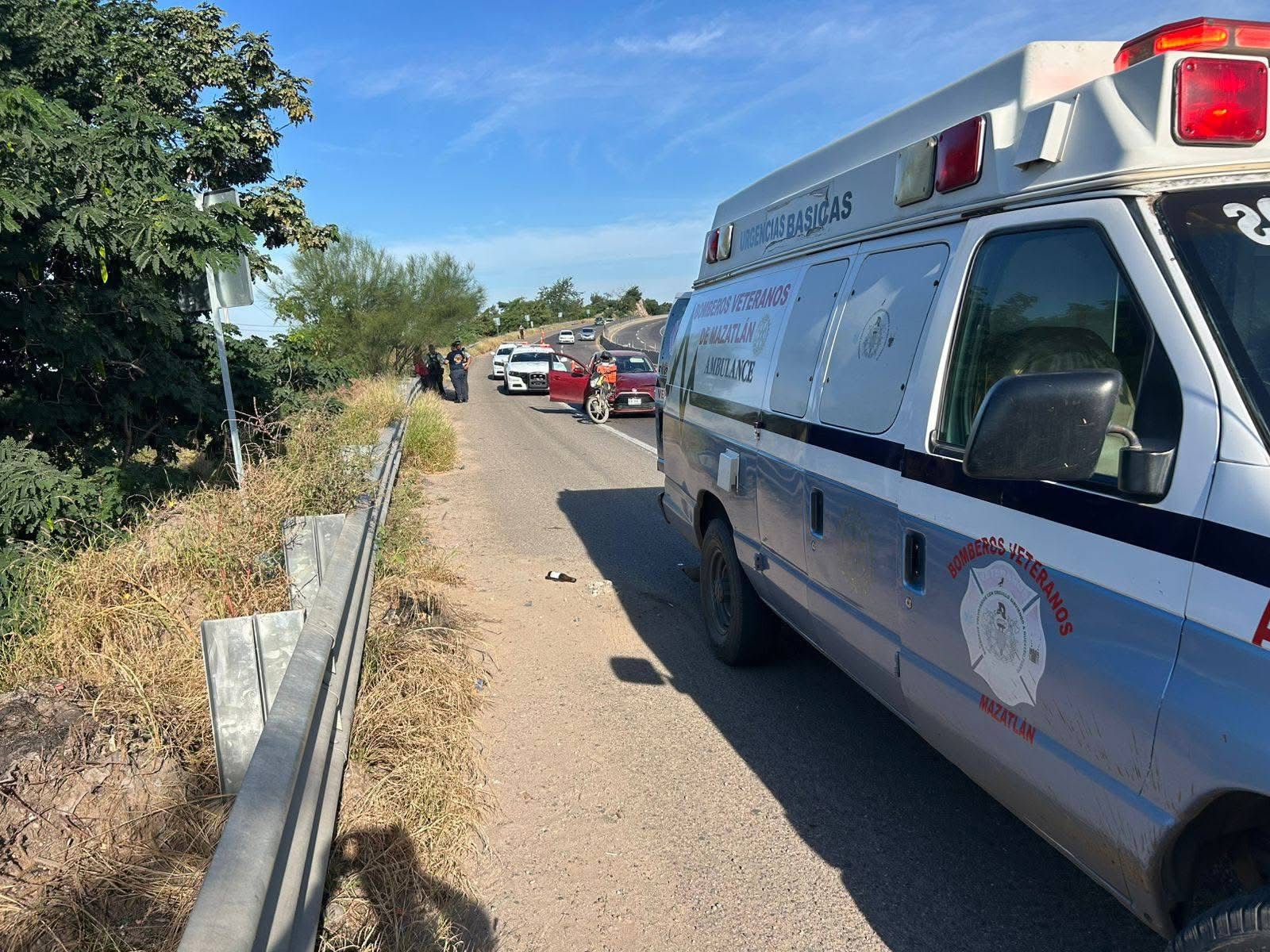 Accidente frente a la termoeléctrica, en Mazatlán