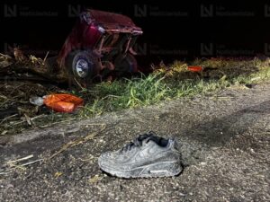 Accidente frontal en el rúa Libramiento Oriente, Campo 35, Ahome