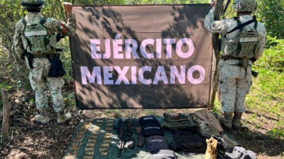 En Copala, Concordia, Sinaloa aseguran armamento y equipo táctico durante operativo interinstitucional