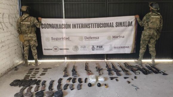 De explosivos a químicos peligrosos, el aseguramiento por autoridades federales en Escuinapa, Sinaloa
