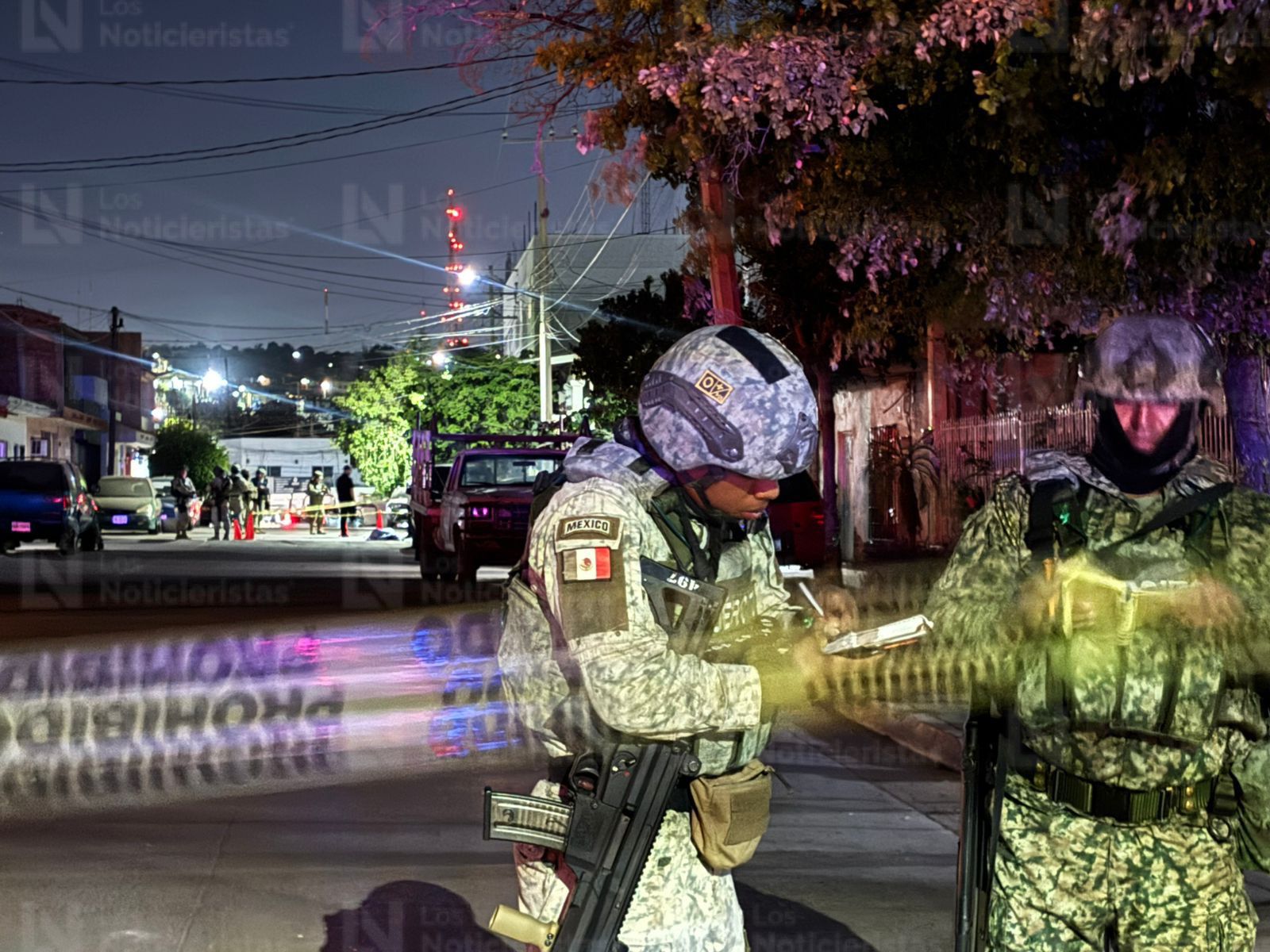 Ejército Nacional y agentes de Harfuch resguardan escena del crimen en Culiacán