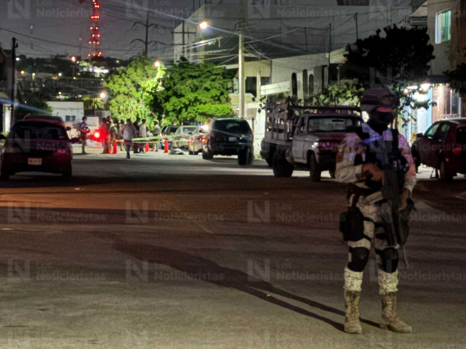 Ejército Nacional y agentes de Harfuch resguardan escena del crimen en Culiacán