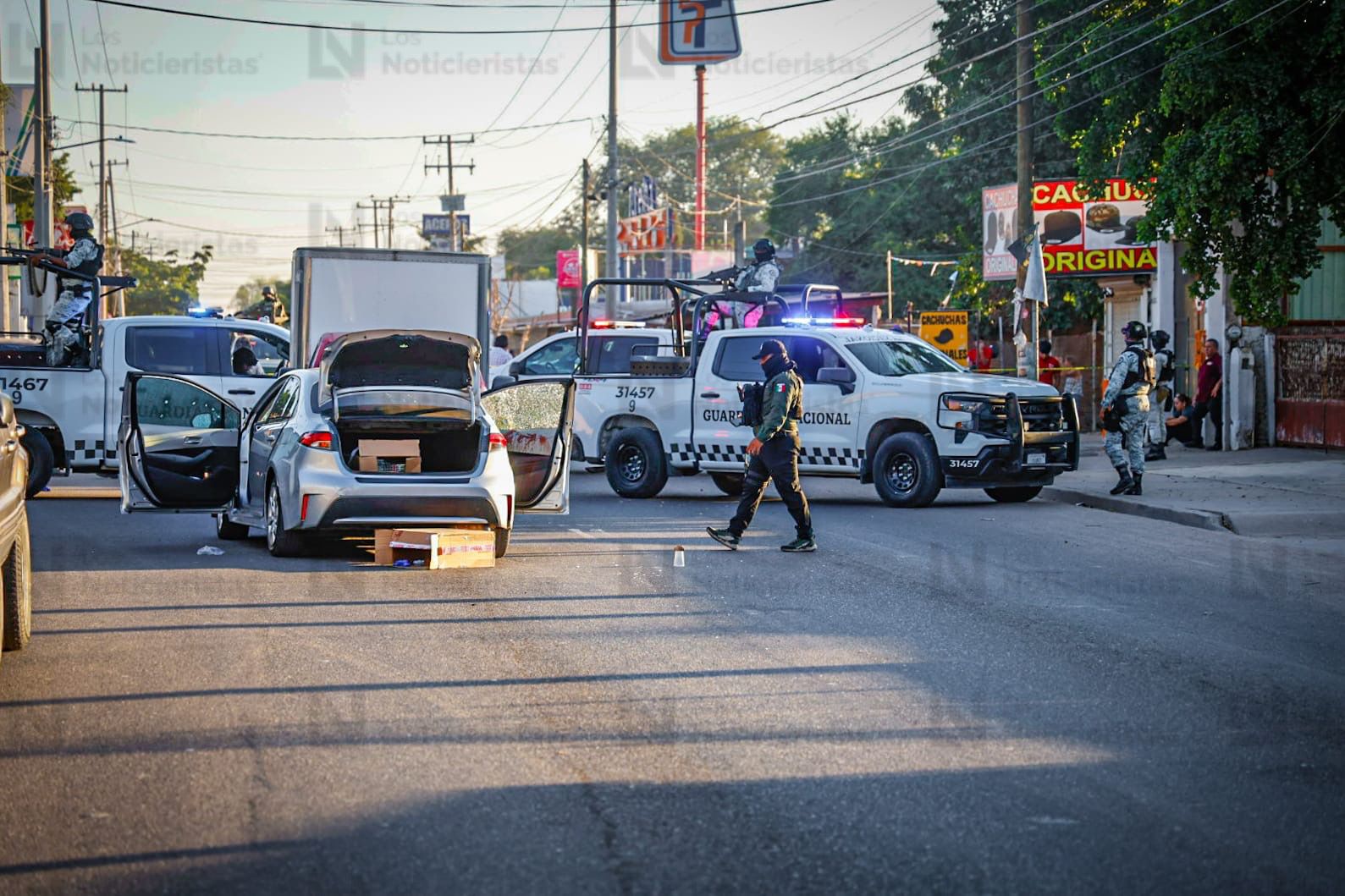 Ataque a balazos contra un automóvil en Las Cucas, Culiacán