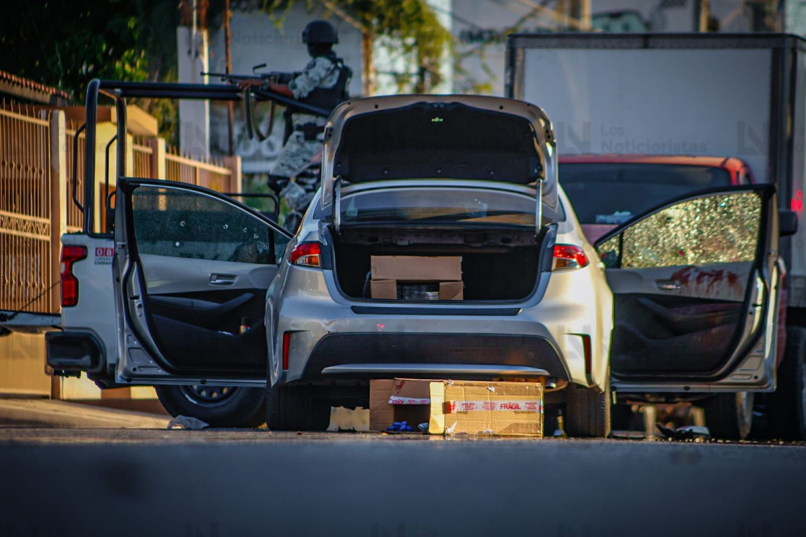 Ataque a balazos contra un automóvil en Las Cucas, Culiacán