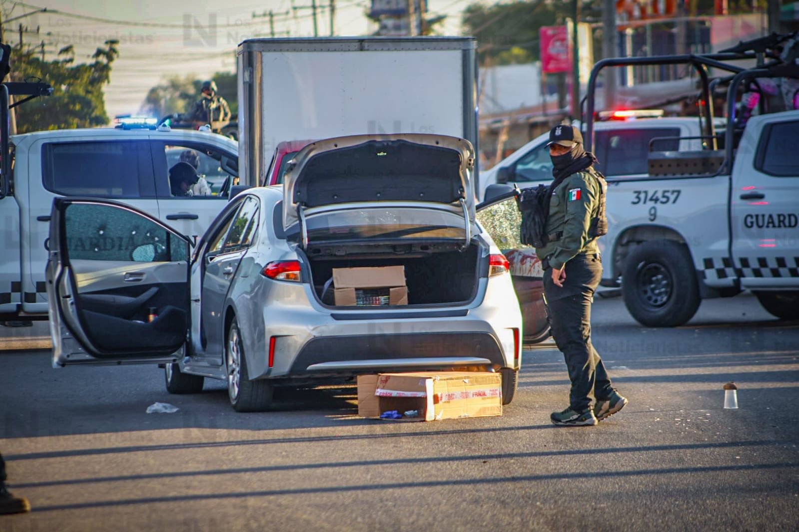 Ataque a balazos contra un automóvil en Las Cucas, Culiacán