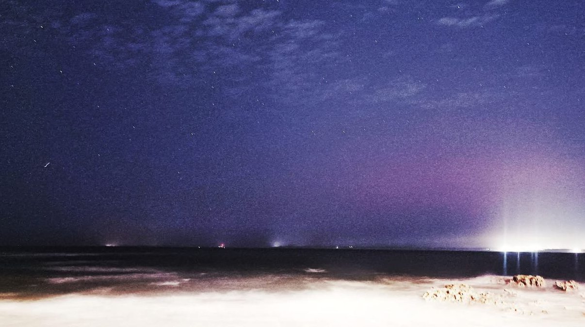 auroras boreales en el cielo de mazatlan sin