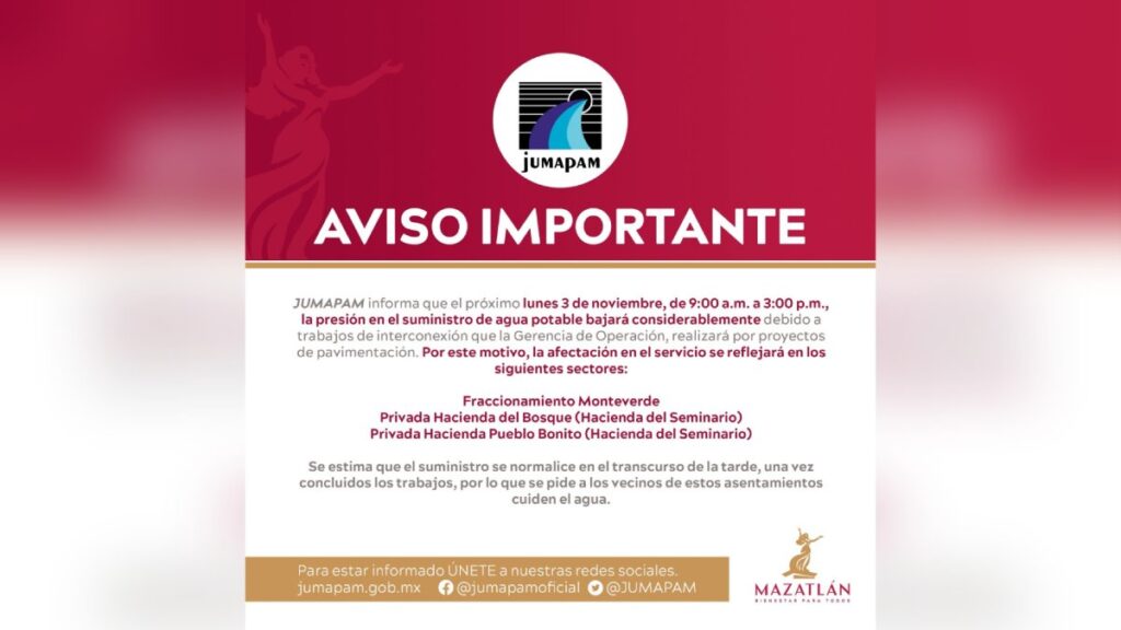 Aviso de la Jumapam