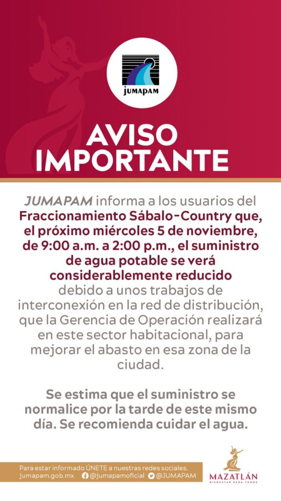 Aviso importante Jumapam