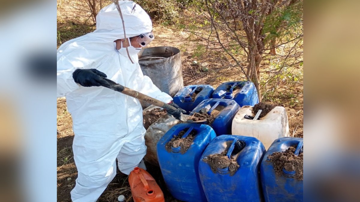 Autoridades asegurando precursores químicos en Sinaloa