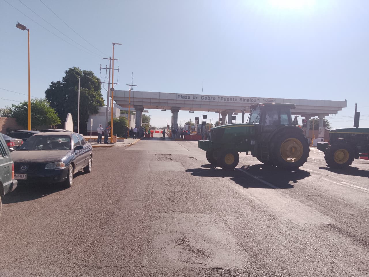 Bloqueo en la caseta de Cuatro Caminos