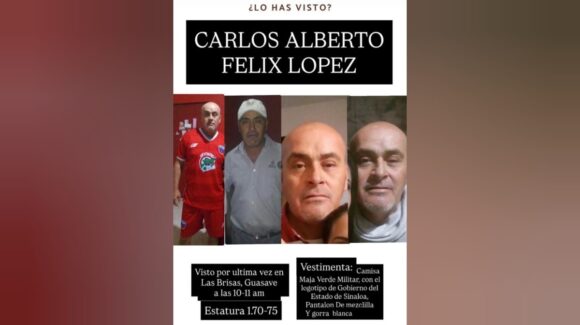 Buscan a Carlos Alberto, trabajador del estado desaparecido en Guasave, Sinaloa, desde el 4 de noviembre