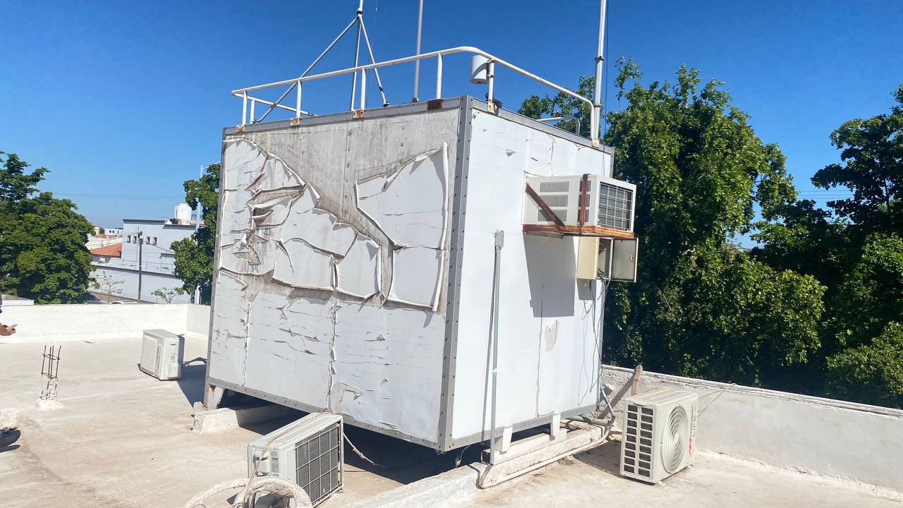cabina de medición del aire