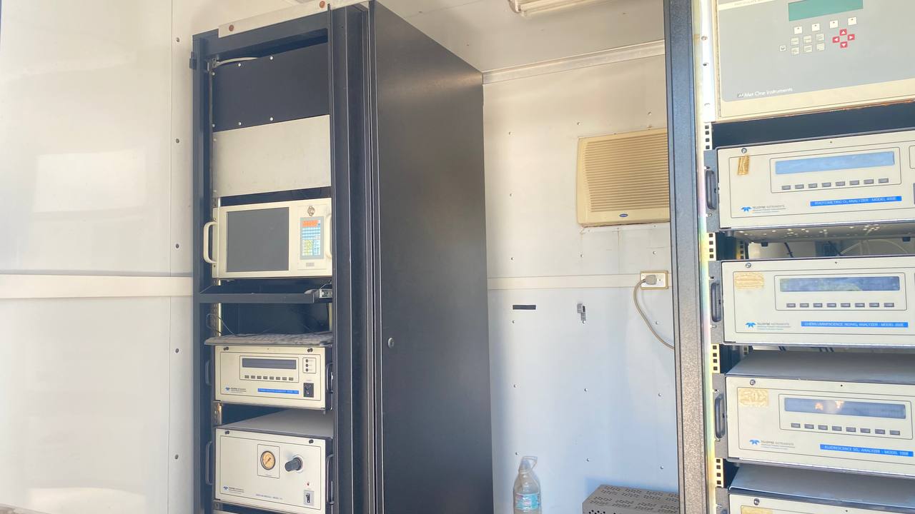 cabina de medición del aire